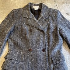 画像4: DESIGN DIAGONAL STRIPE DOUBLE JACKET / Ladies M (4)