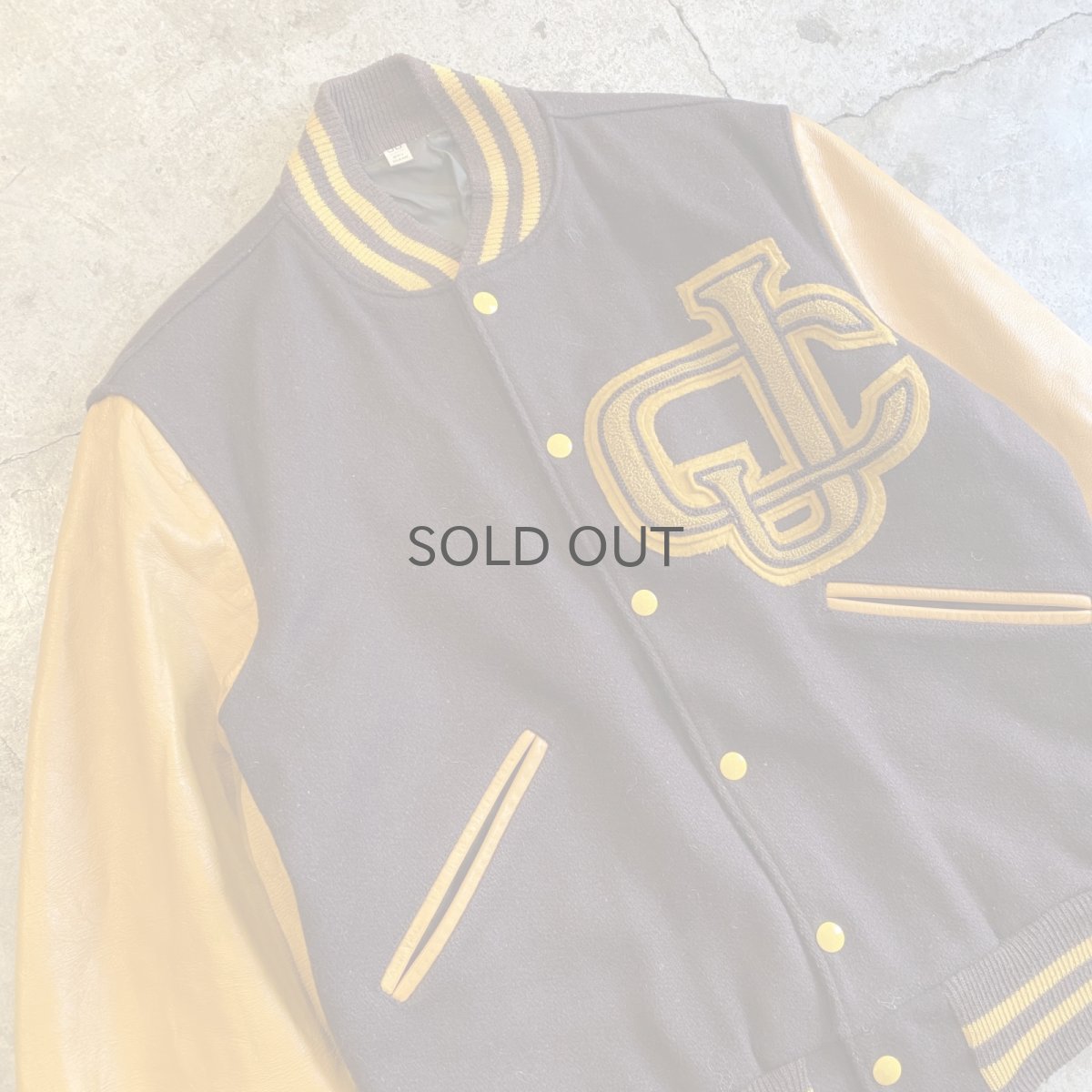 画像3: OLD COLOR LEATHER SLEEVE AWARD JACKET / Ladoes L (3)