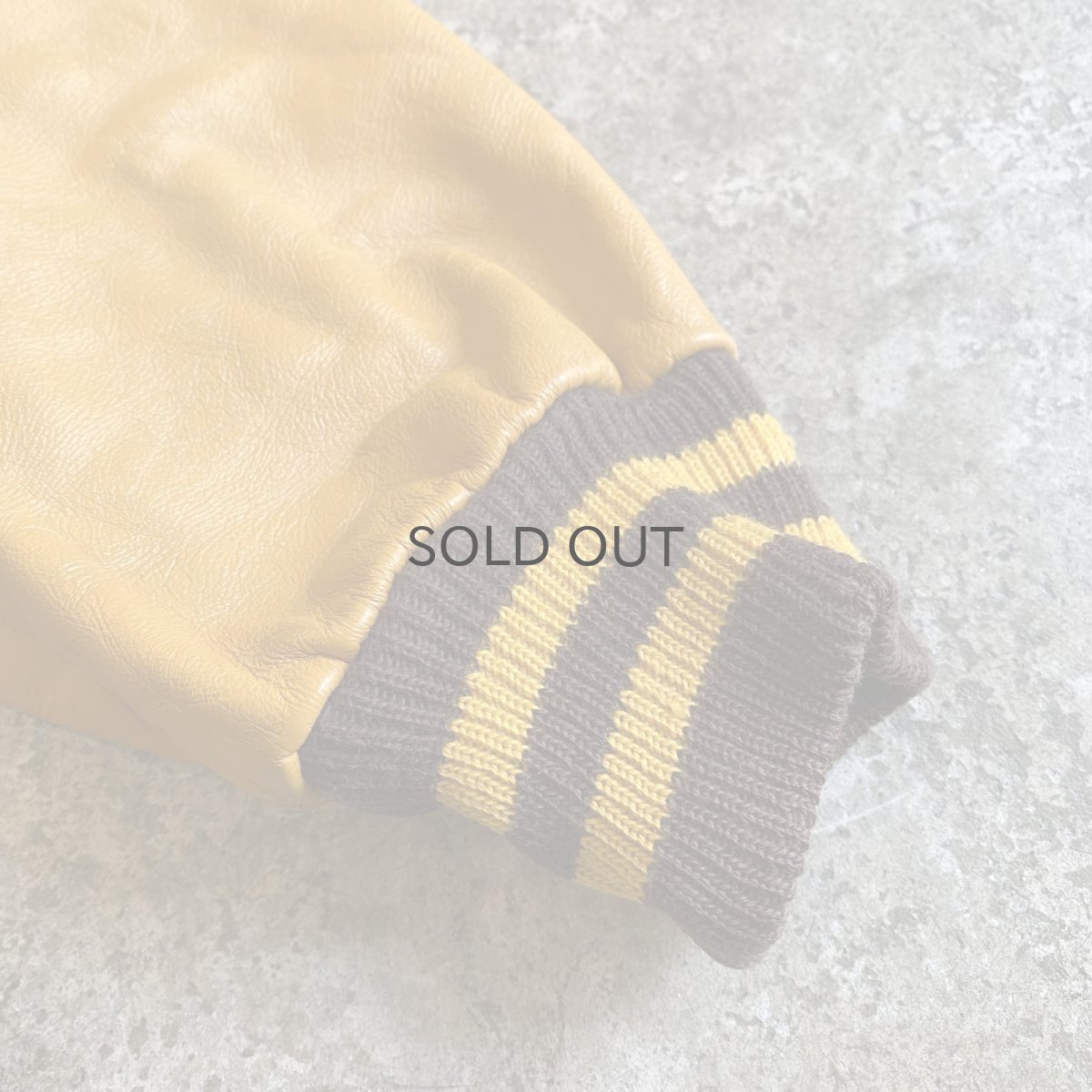 画像8: OLD COLOR LEATHER SLEEVE AWARD JACKET / Ladoes L (8)