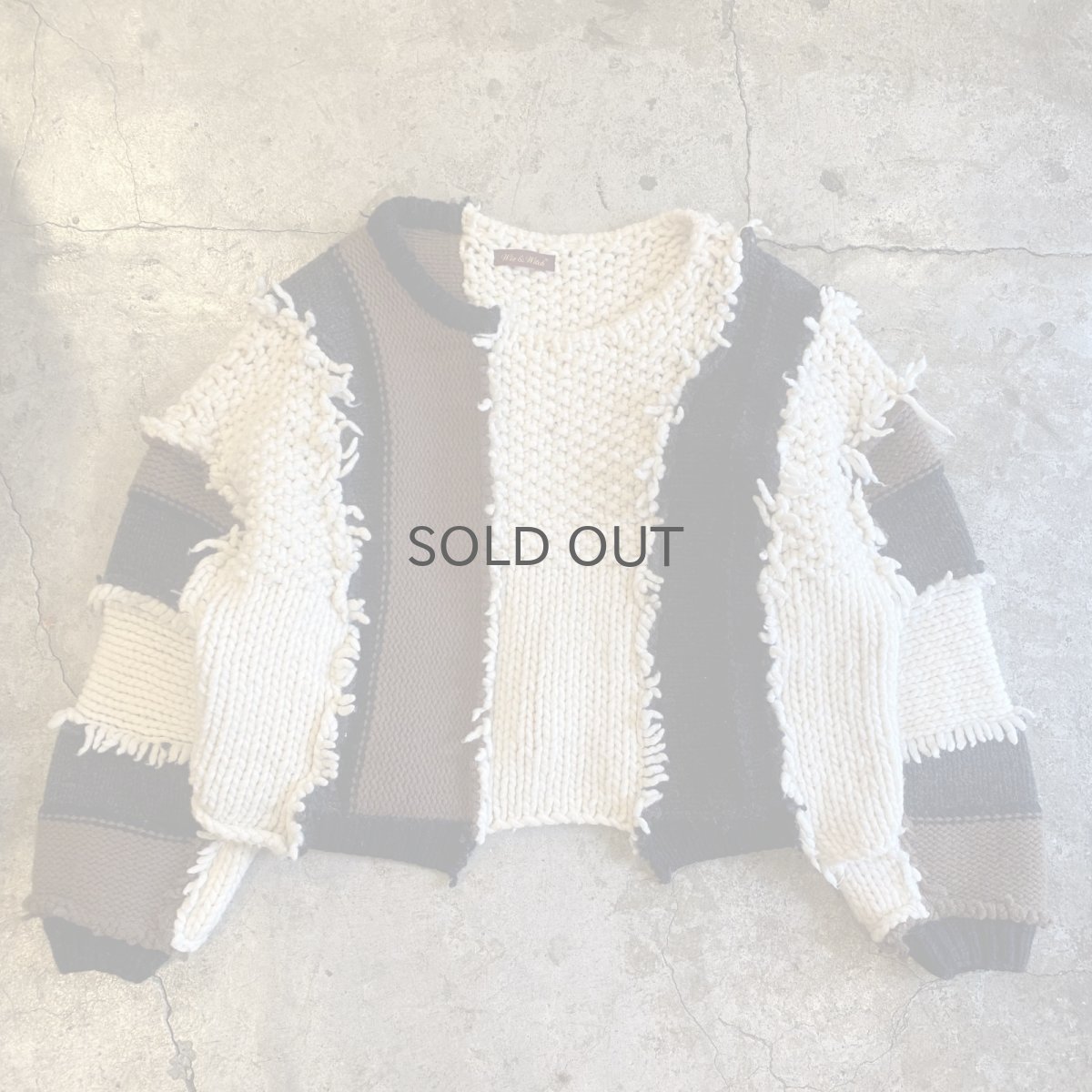 画像1: 【Wiz&Witch】"UNITED" PATCHWORK KNIT / OS (1)