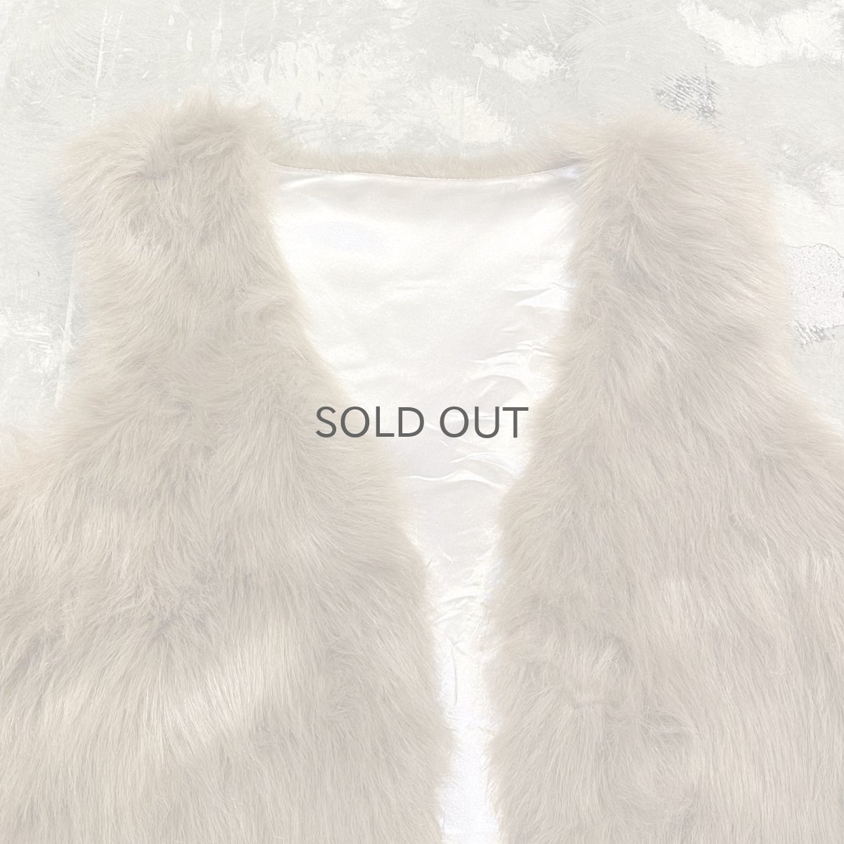 画像10: BROWN FAUX FUR OPEN FRONT VEST / Mens S (10)