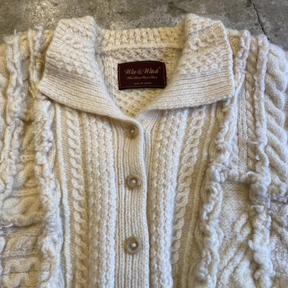 画像4: 【Wiz&Witch】"UNITED" PATCHWORK ALAN KNIT / OS  (4)