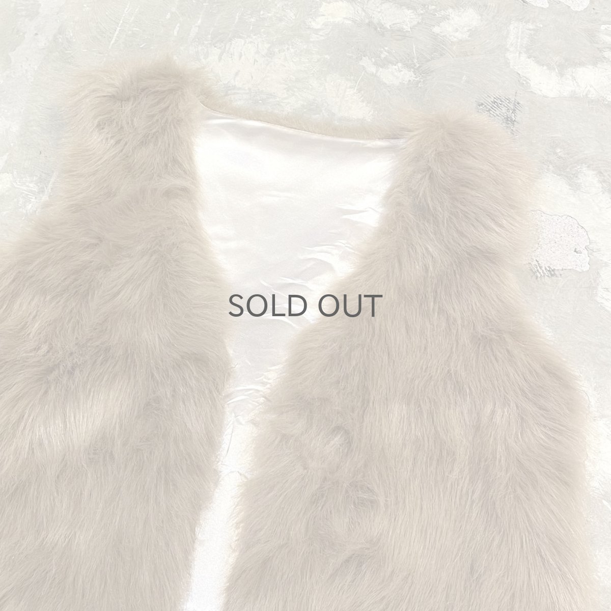 画像4: BROWN FAUX FUR OPEN FRONT VEST / Mens S (4)