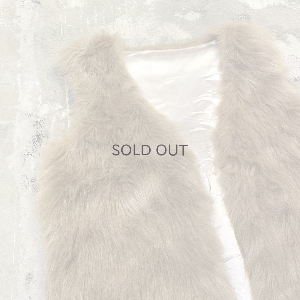 画像3: BROWN FAUX FUR OPEN FRONT VEST / Mens S (3)