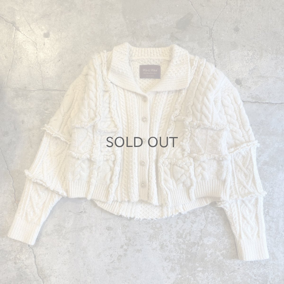 画像1: 【Wiz&Witch】"UNITED" PATCHWORK ALAN KNIT / OS  (1)