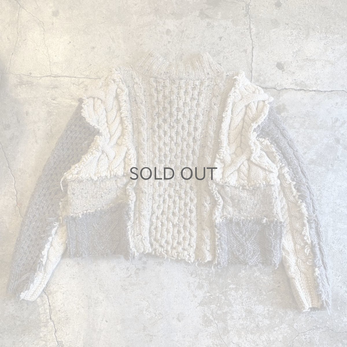 画像2: 【Wiz&Witch】"UNITED" PATCHWORK ALAN KNIT / OS  (2)