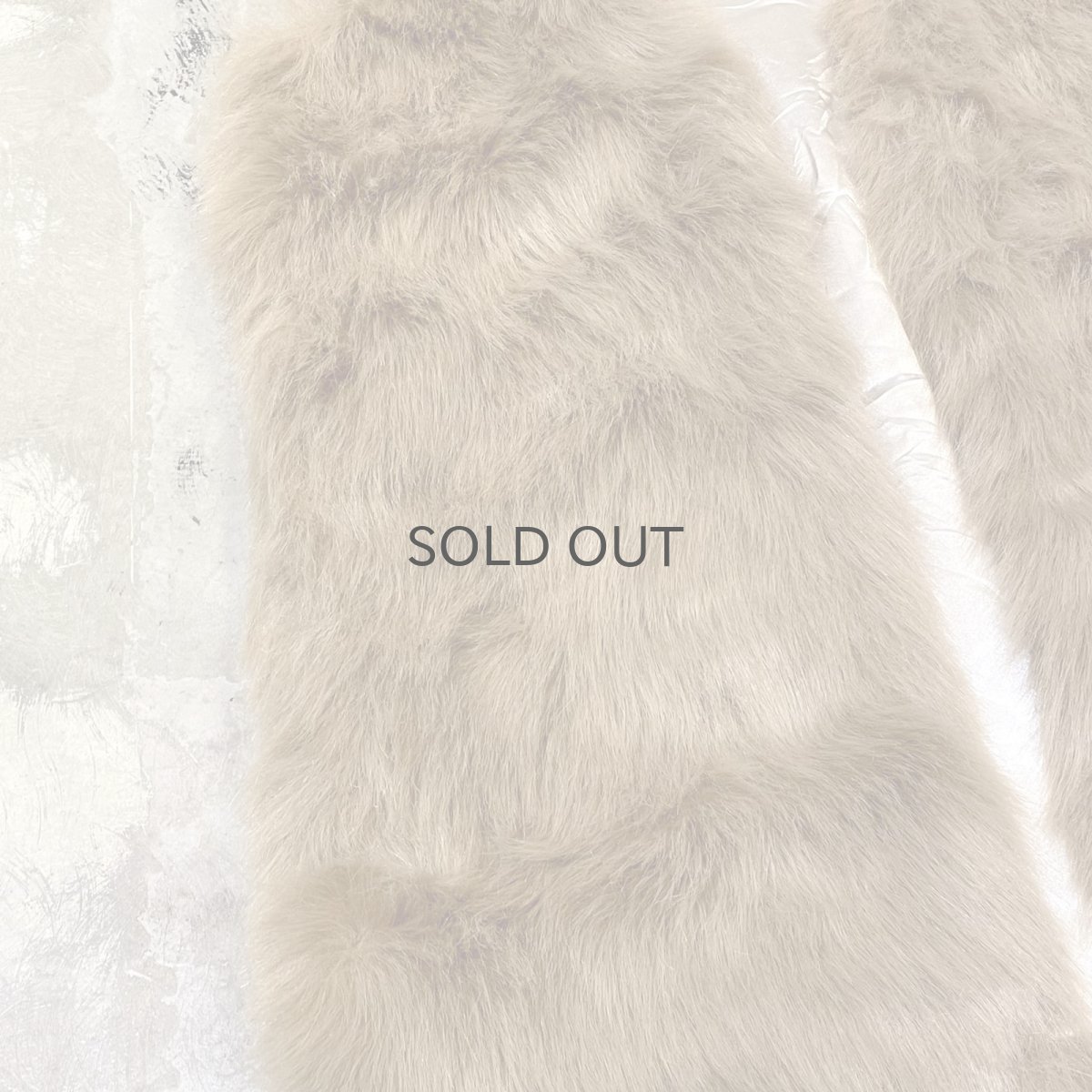 画像5: BROWN FAUX FUR OPEN FRONT VEST / Mens S (5)