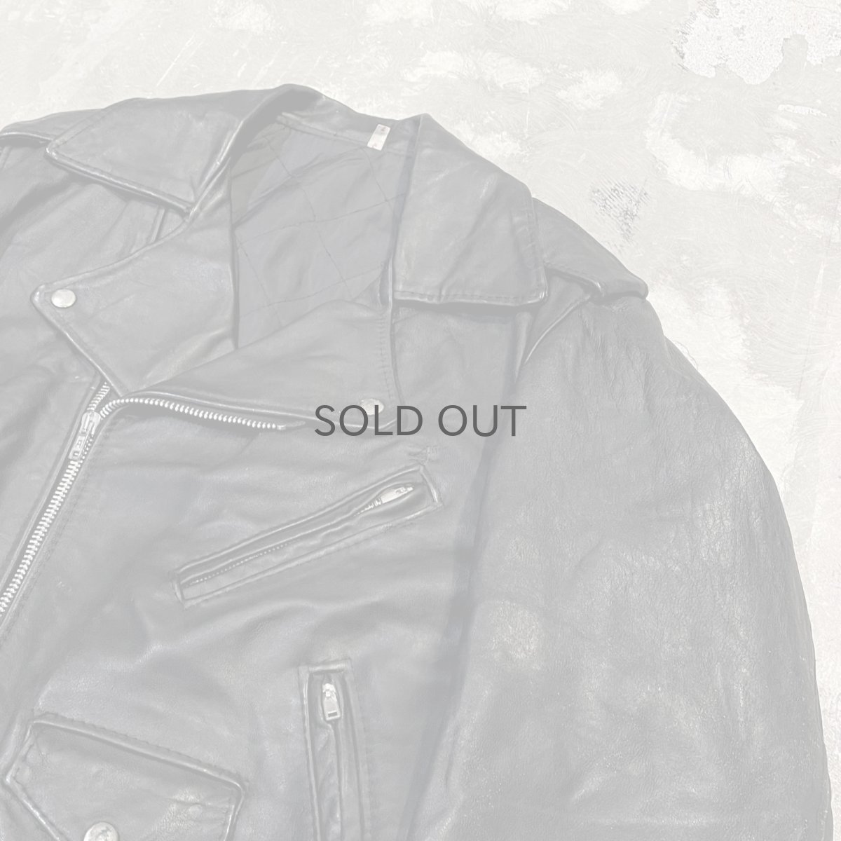画像4: 80's BLACK REAL LEATHER DOUBLE RIDERS JACKET / Mens L (4)