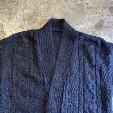 画像9: FRONT ALAN PATTERN VOLUME SLEEVE DESIGN KNIT CARDIGAN / Ladies L (9)