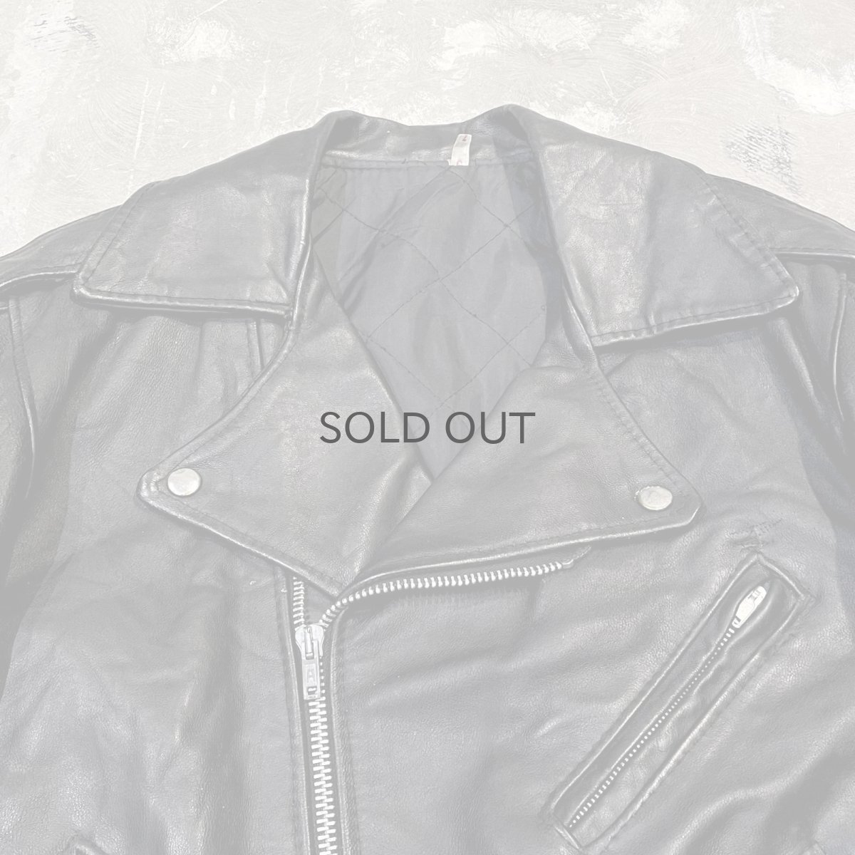 画像10: 80's BLACK REAL LEATHER DOUBLE RIDERS JACKET / Mens L (10)