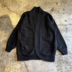 画像1: FRONT ALAN PATTERN VOLUME SLEEVE DESIGN KNIT CARDIGAN / Ladies L (1)