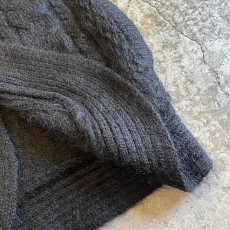 画像5: FRONT ALAN PATTERN VOLUME SLEEVE DESIGN KNIT CARDIGAN / Ladies L (5)