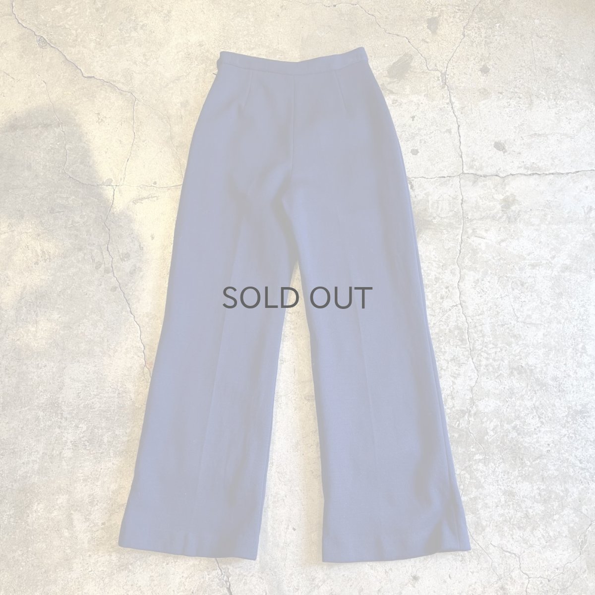 画像2: BLUE COLOR STRAIGHT DESIGN KNIT PANTS / W25 (2)