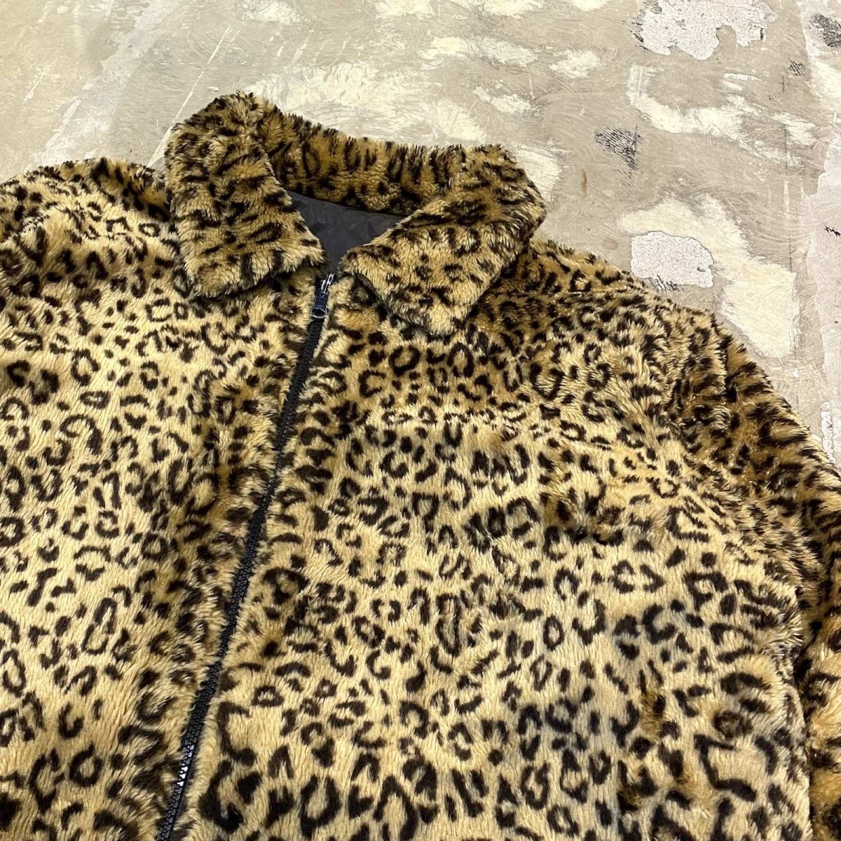 画像6: REVERSIBLE LEOPARD PATTERN ZIP UP JACKET / Mens L (6)