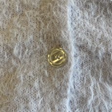 画像10: PALE TONE COLOR SHAGGY VOLUME SLEEVE DESIGN KNIT CARDIGAN / Ladies L (10)