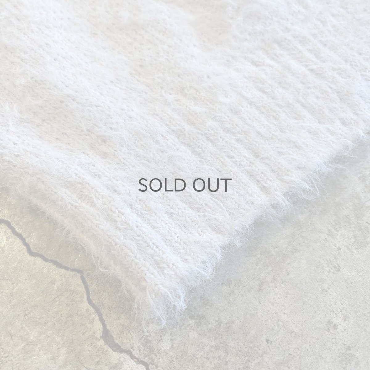 画像3: PALE TONE COLOR SHAGGY VOLUME SLEEVE DESIGN KNIT CARDIGAN / Ladies L (3)