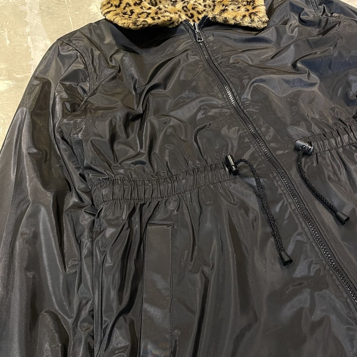 画像12: REVERSIBLE LEOPARD PATTERN ZIP UP JACKET / Mens L (12)