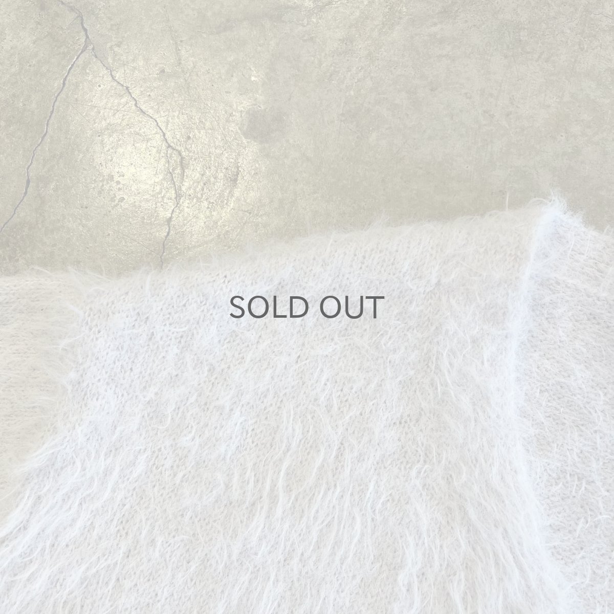 画像9: PALE TONE COLOR SHAGGY VOLUME SLEEVE DESIGN KNIT CARDIGAN / Ladies L (9)