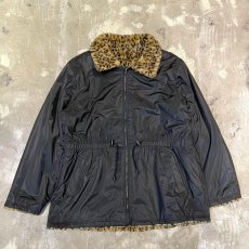 画像3: REVERSIBLE LEOPARD PATTERN ZIP UP JACKET / Mens L (3)