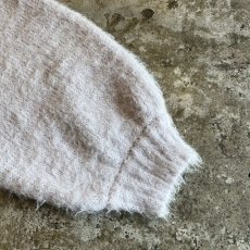画像6: PALE TONE COLOR SHAGGY VOLUME SLEEVE DESIGN KNIT CARDIGAN / Ladies L (6)