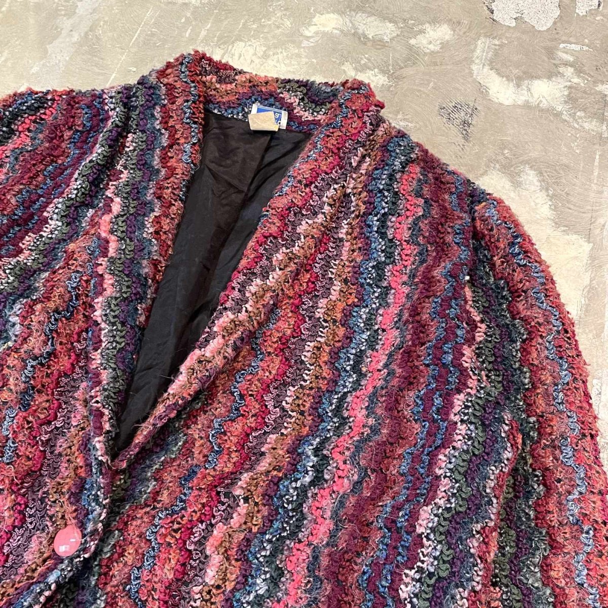 画像4: OLD MIX COLOR ALL OVER KNIT DESIGN JACKET / Mens M (4)