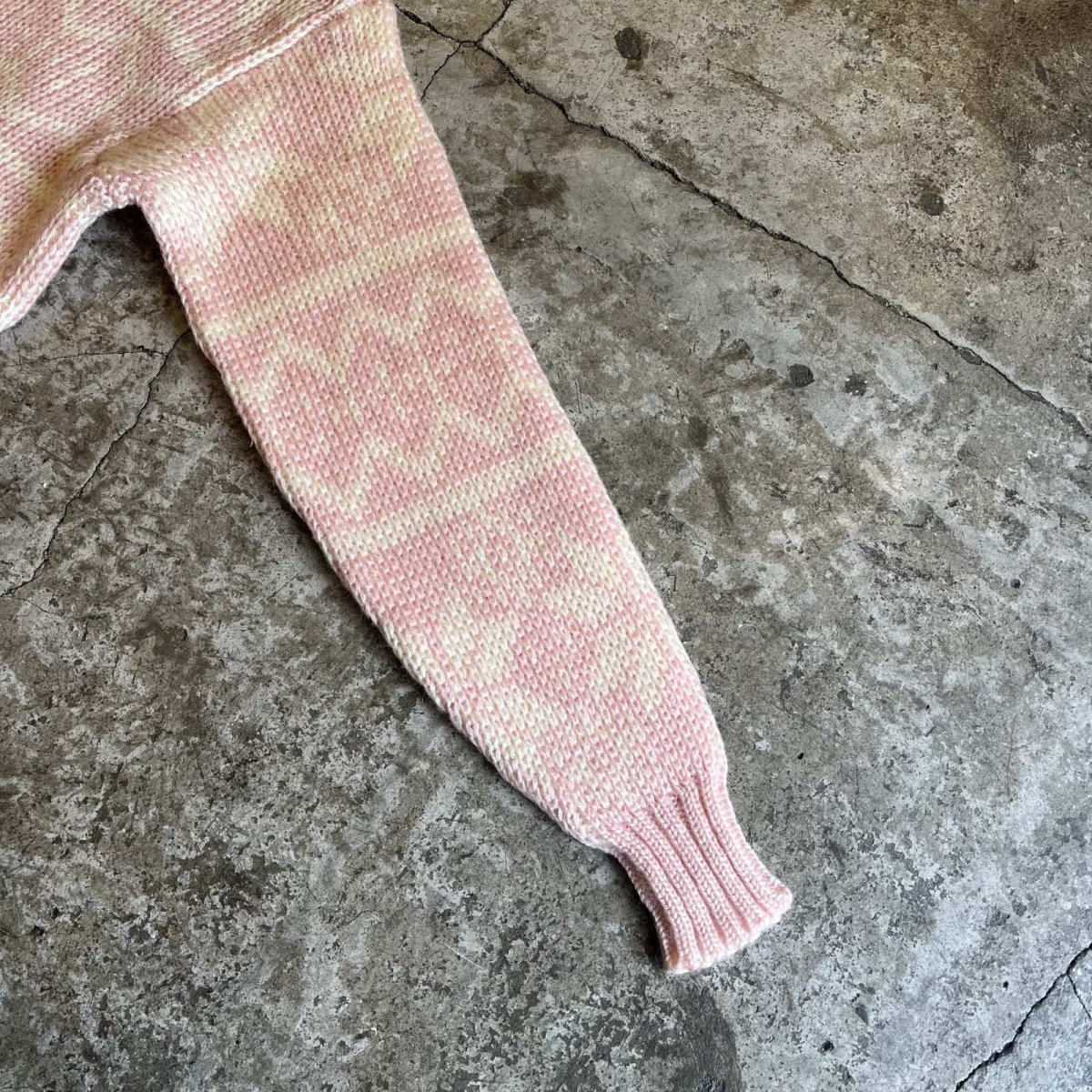 画像7: ALL OVER NORDIC PATTERN COLOR KNIT SWEATER / Ladies M(L) (7)