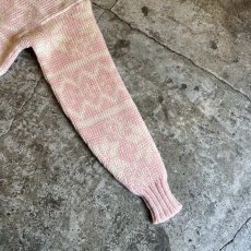 画像7: ALL OVER NORDIC PATTERN COLOR KNIT SWEATER / Ladies M(L) (7)