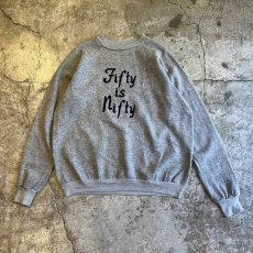 画像1: OLD FRONT FLOCKY LOGO DESIGN COLOR L/S SWEAT / Ladies L (1)
