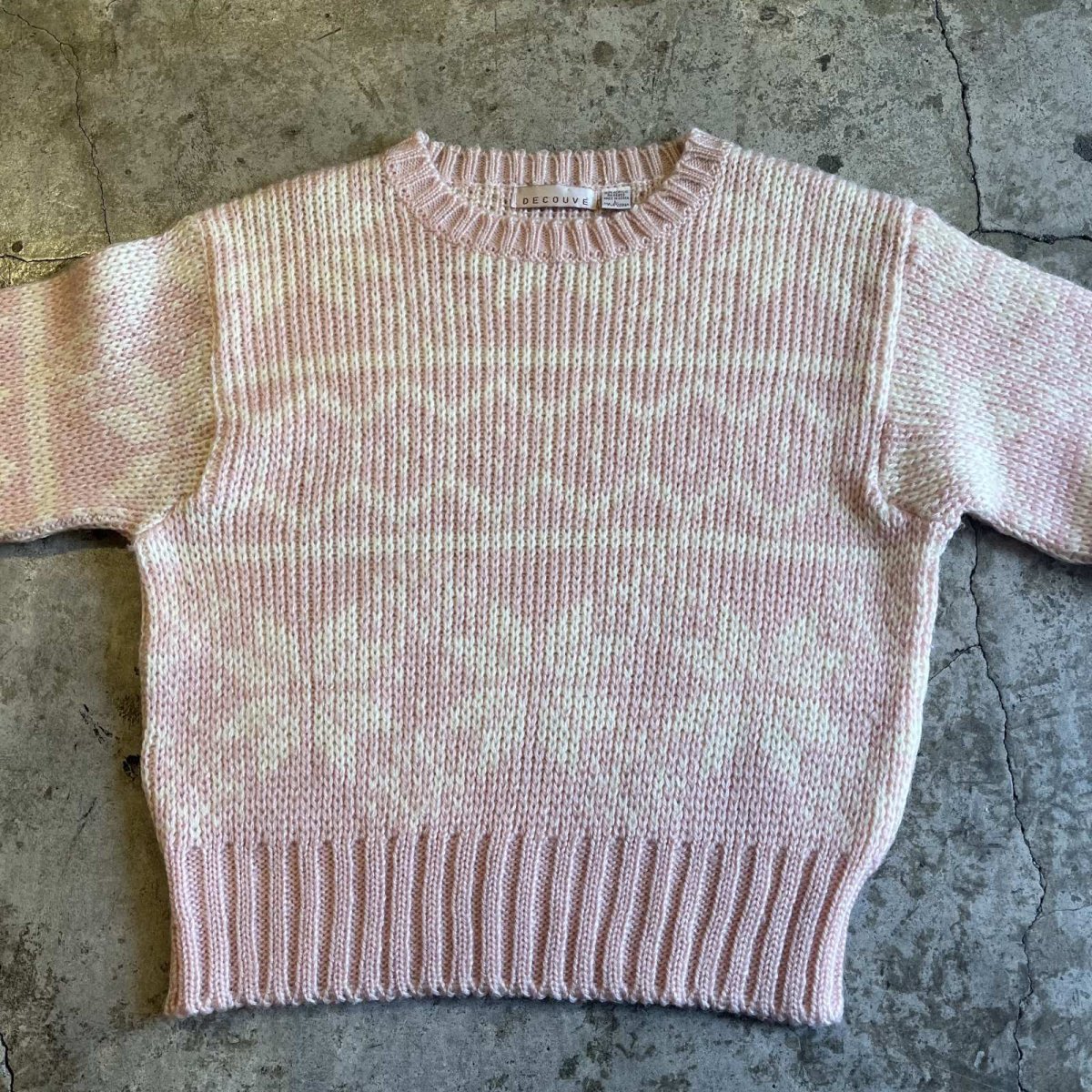 画像8: ALL OVER NORDIC PATTERN COLOR KNIT SWEATER / Ladies M(L) (8)