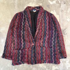 画像1: OLD MIX COLOR ALL OVER KNIT DESIGN JACKET / Mens M (1)