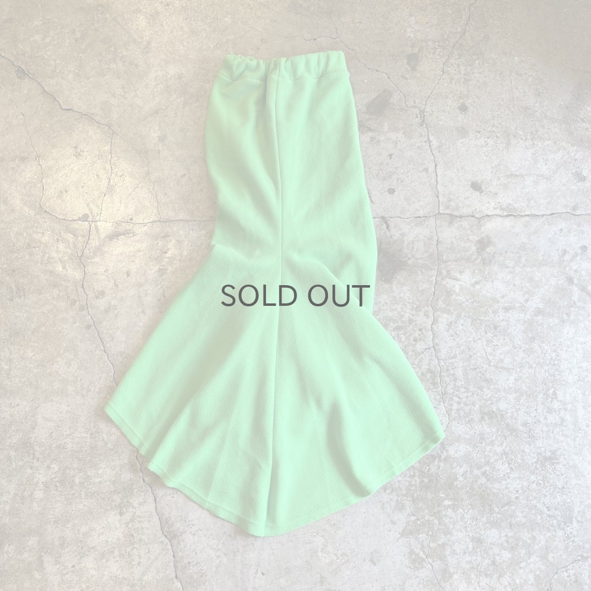 画像3: GREEN COLOR MERMAID DESIGN FLEECE SKIRT / W21~W32 (3)