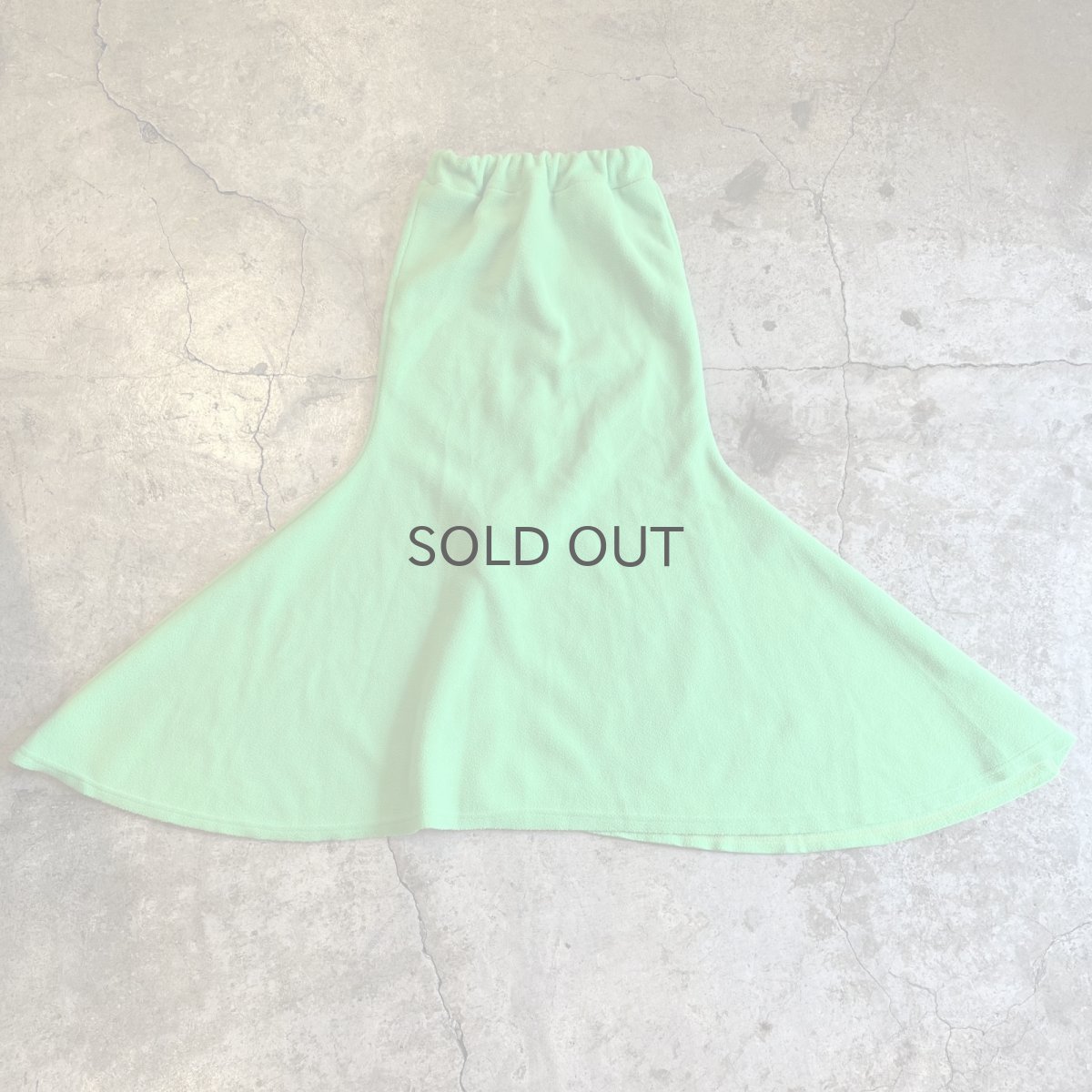 画像1: GREEN COLOR MERMAID DESIGN FLEECE SKIRT / W21~W32 (1)