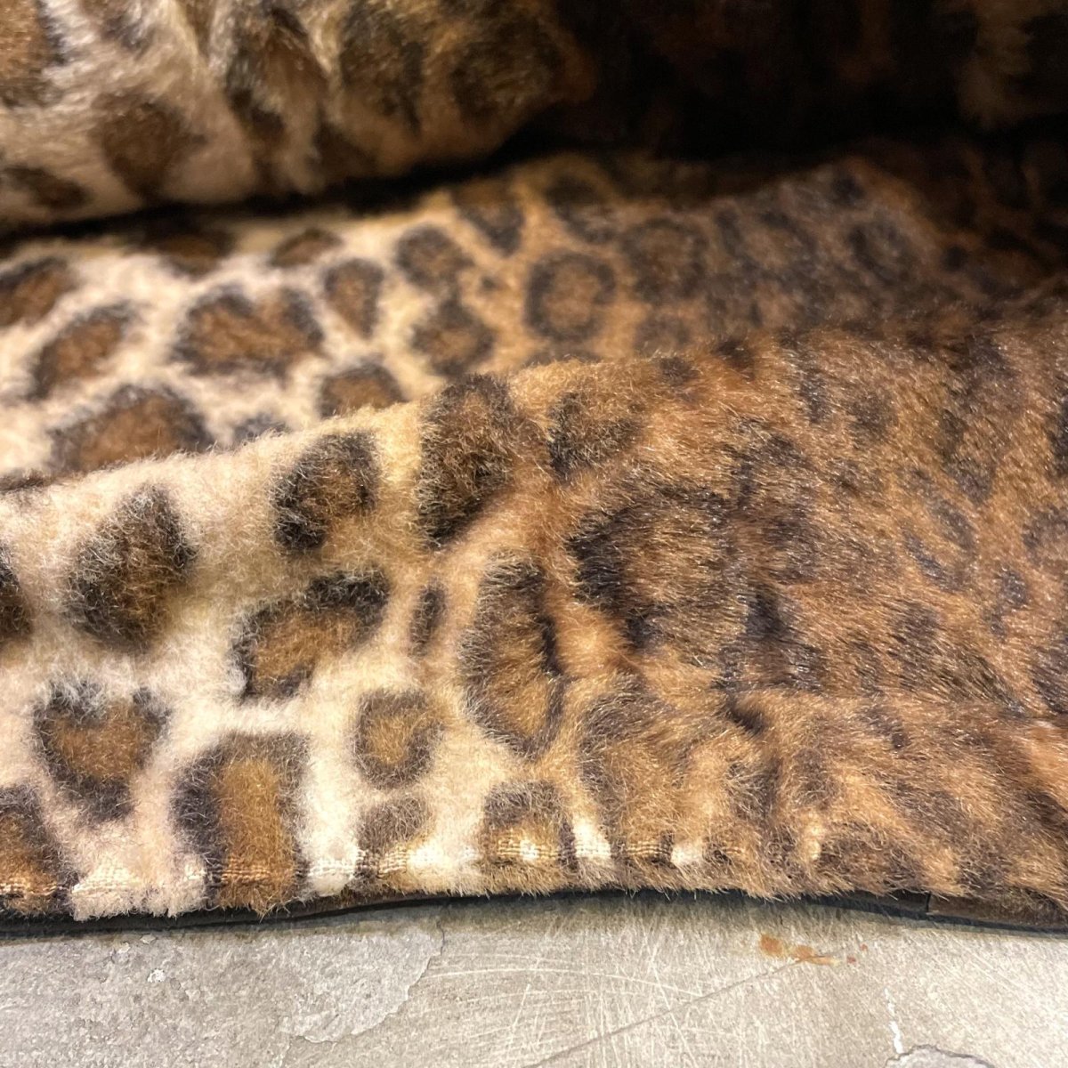 画像10: REAL LEATHER × LEOPARD REVERSIBLE HOODIE HALF COAT / Mens L (10)