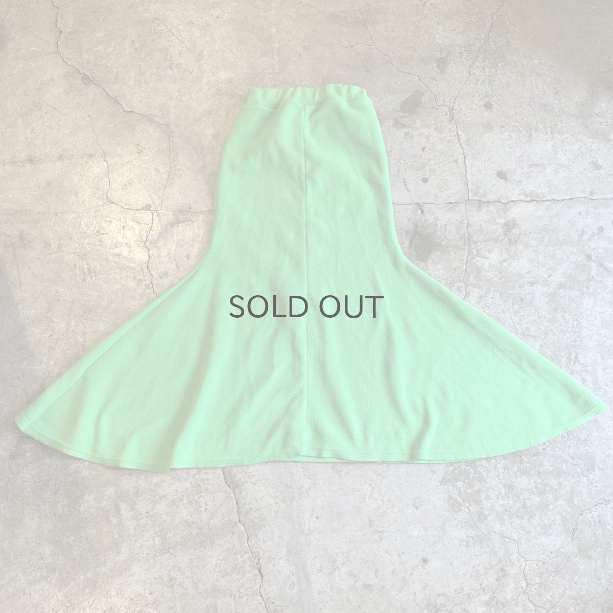 画像2: GREEN COLOR MERMAID DESIGN FLEECE SKIRT / W21~W32 (2)