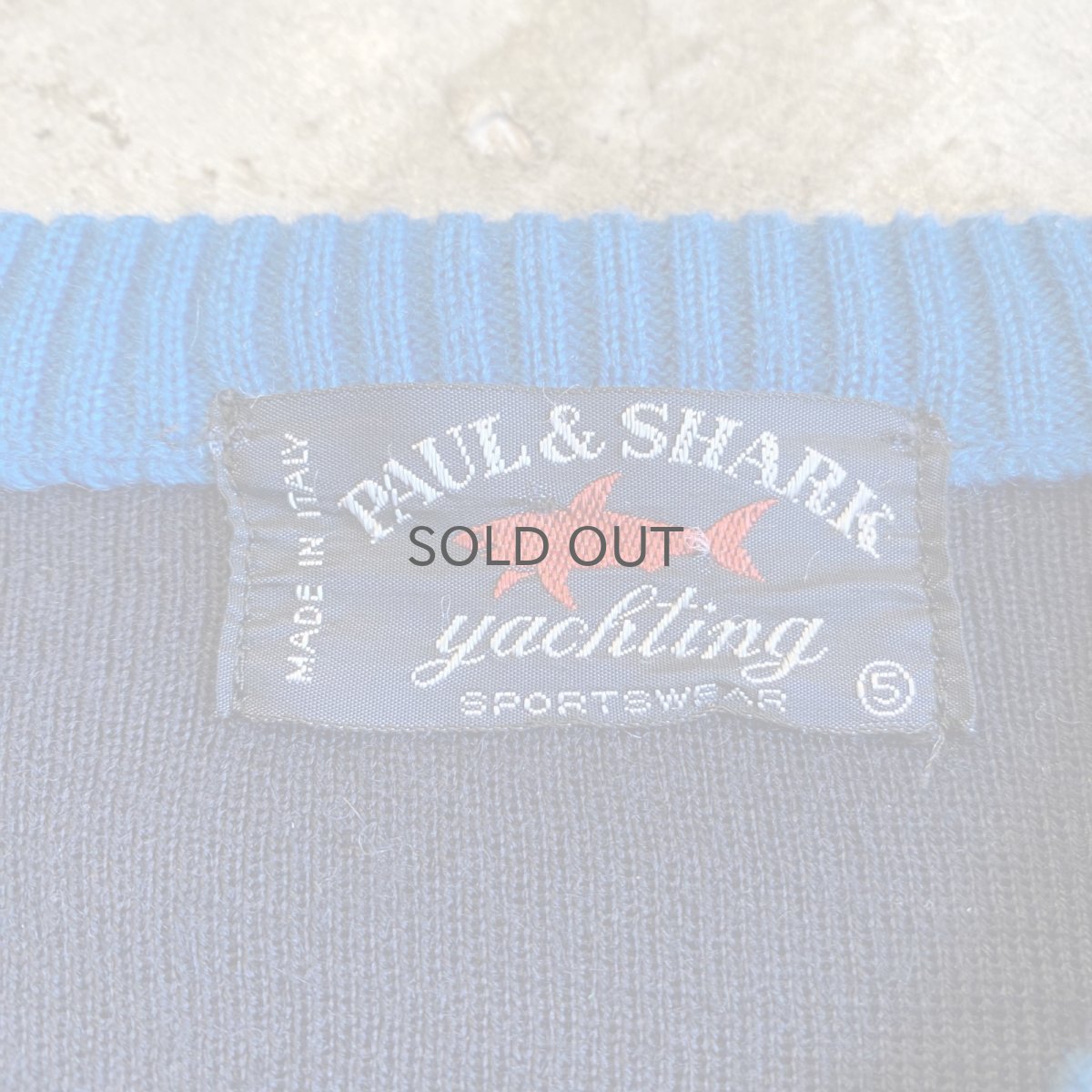 画像12: YACHTING SHOULDER QUILTING COLOR SPORTS SWEATER / Ladies L / MADE IN ITALY (12)