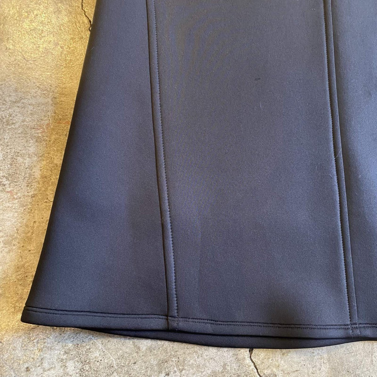 画像5: BLACK COLOR STRETCH DESIGN FLARE SKIRT / W26 (5)