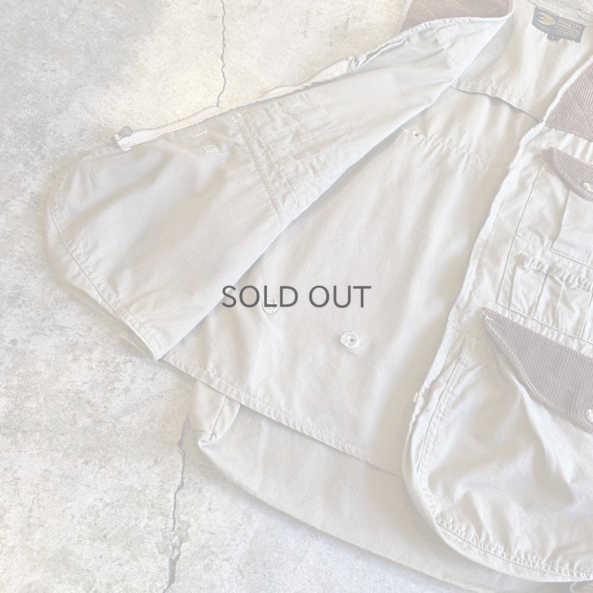 画像7: BACK POCKET DESIGN POINT CORDUROY HUNTING VEST / Ladies M (7)