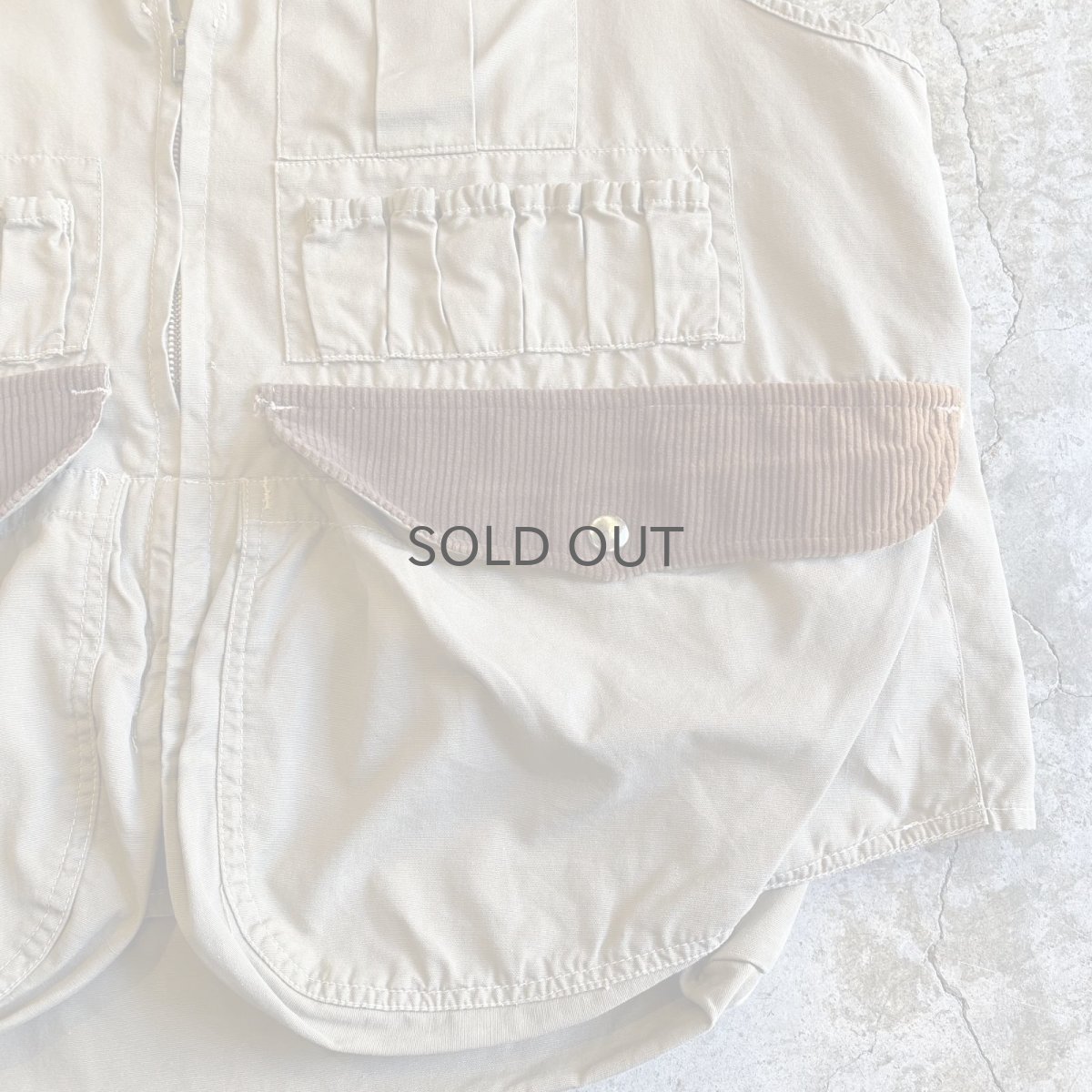 画像5: BACK POCKET DESIGN POINT CORDUROY HUNTING VEST / Ladies M (5)