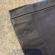 画像10: BLACK COLOR TIGHT STRAIGHT LEATHER PANTS / W26 (10)