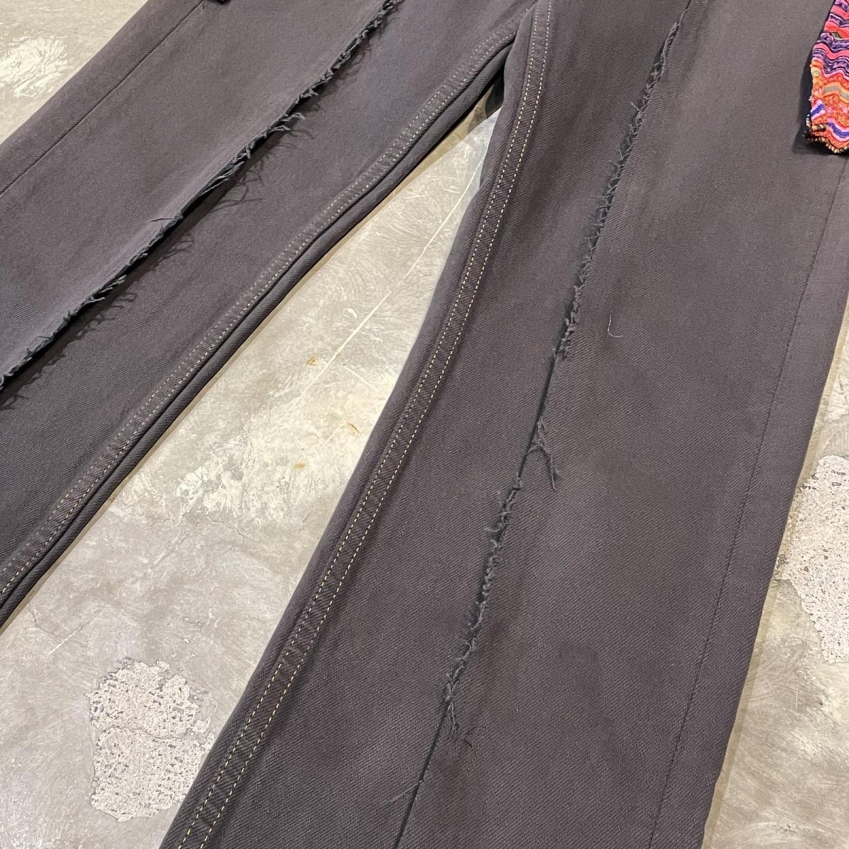 画像6: 【Wiz&Witch】"DIRTY BEAUTIFUL" BACK AFGHAN SKIRT DENIM PANTS / W32 (6)
