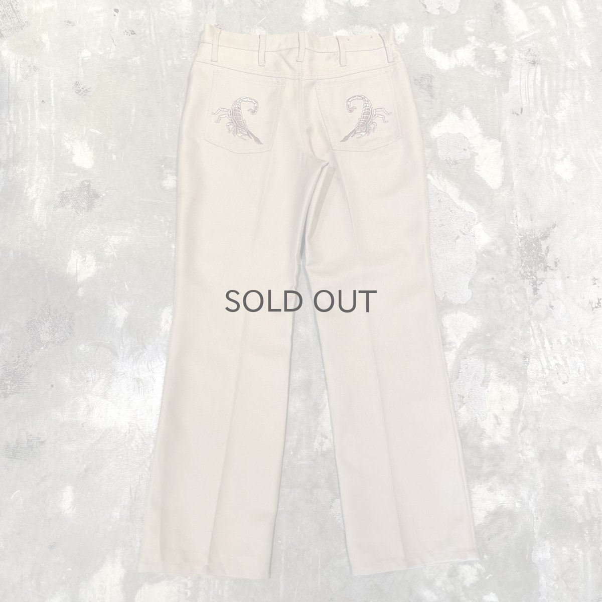 画像1: BACK SCORPION EMBROIDERY STRAIGHT SLACKS / W31 (1)