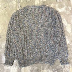 画像2: MULTI COLOR MIX MOHAIR KNIT CARDIGAN / Mens L (2)