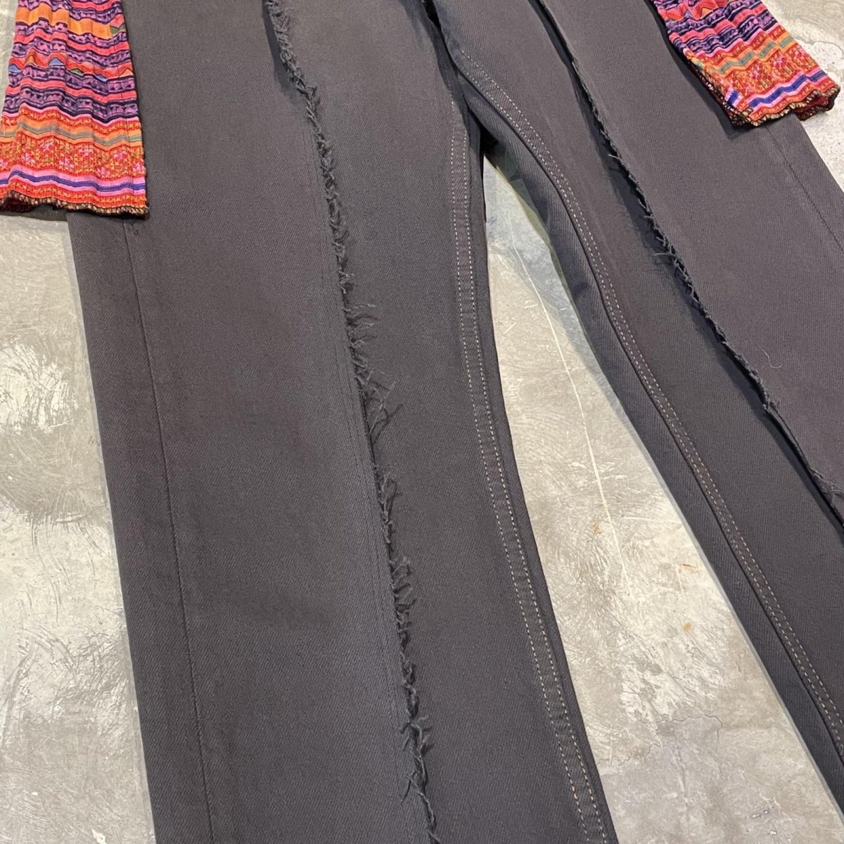 画像5: 【Wiz&Witch】"DIRTY BEAUTIFUL" BACK AFGHAN SKIRT DENIM PANTS / W32 (5)