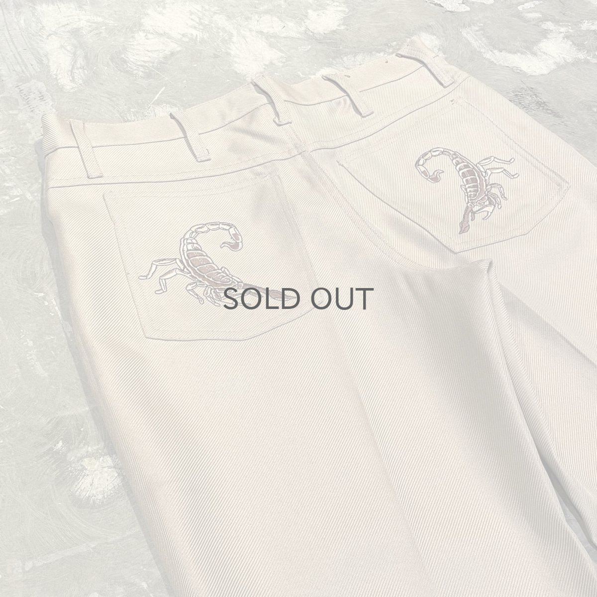 画像9: BACK SCORPION EMBROIDERY STRAIGHT SLACKS / W31 (9)