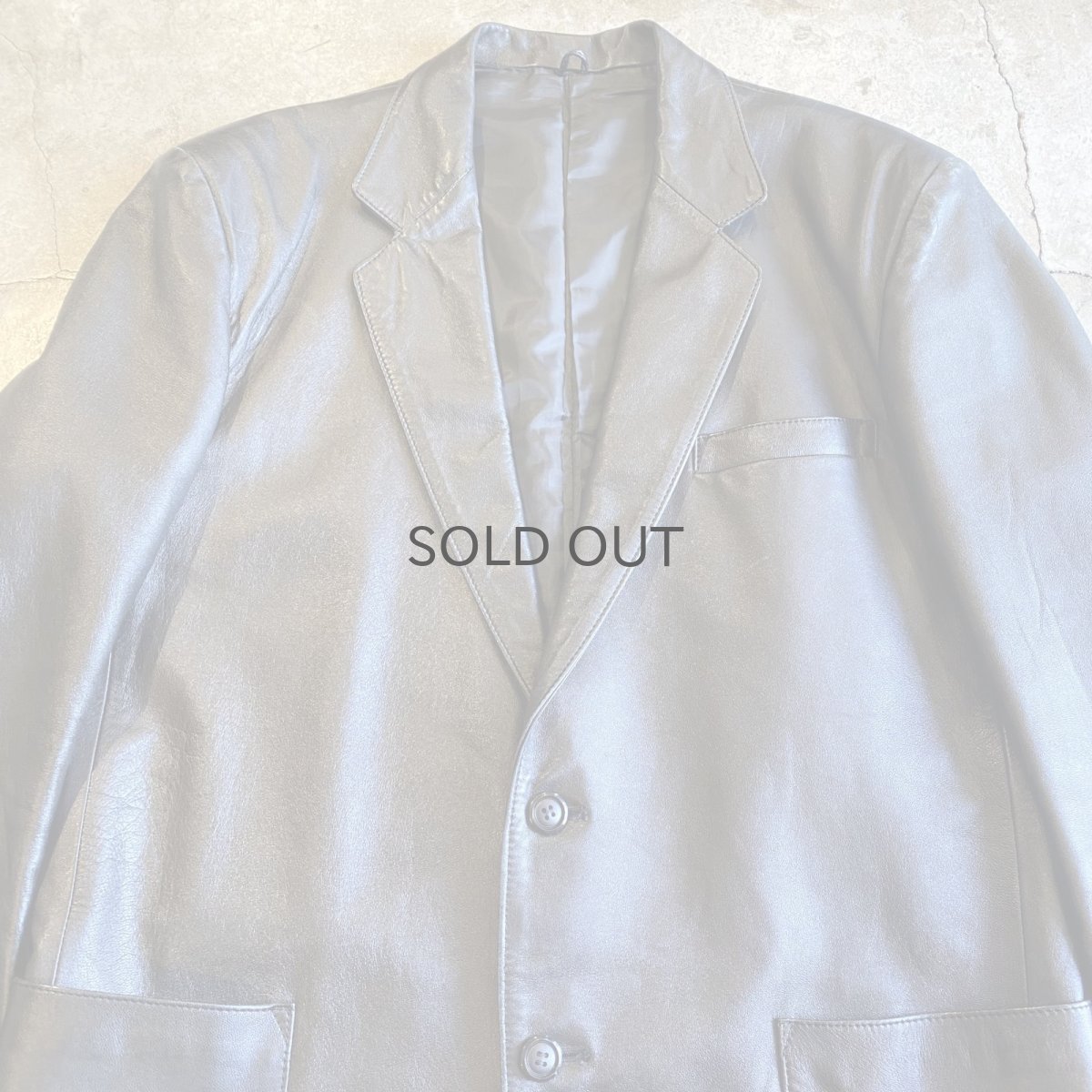 画像4: BLACK COLOR REAL LEATHER TAILORED DESIGN JACKET / Ladies L (4)