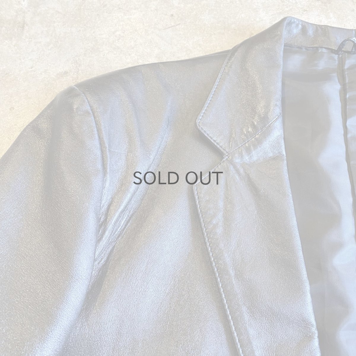 画像10: BLACK COLOR REAL LEATHER TAILORED DESIGN JACKET / Ladies L (10)