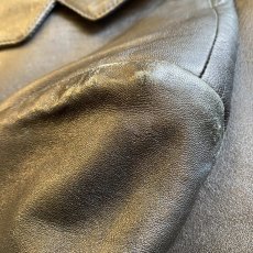 画像13: BLACK COLOR REAL LEATHER TAILORED DESIGN JACKET / Ladies L (13)
