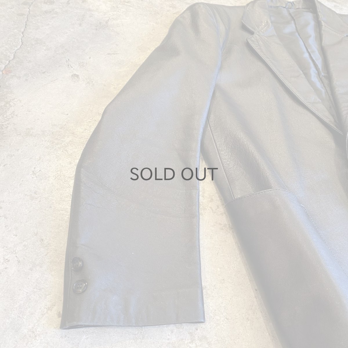 画像5: BLACK COLOR REAL LEATHER TAILORED DESIGN JACKET / Ladies L (5)