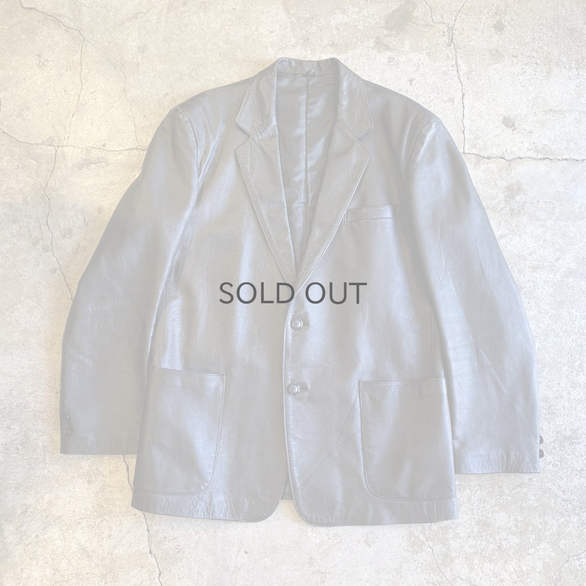 画像1: BLACK COLOR REAL LEATHER TAILORED DESIGN JACKET / Ladies L (1)