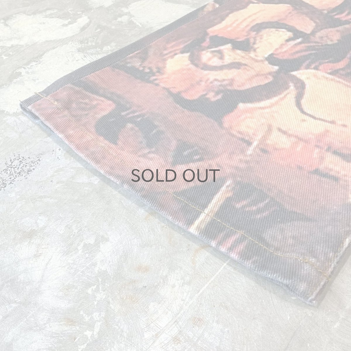 画像8: ALL OVER ART PATTERN FLARE SILHOUETTE PANTS / W29 (8)